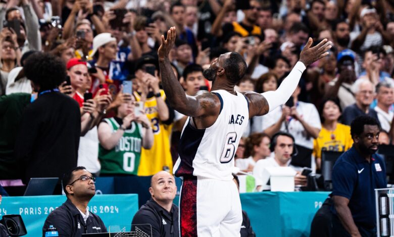 Lebrón James, la gran figura del torneo de baloncesto en estos Juegos Olímpicos 2024. (@FIBA)