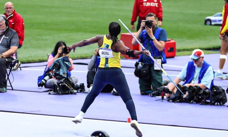 Flor Denis Ruiz y un lanzamiento brillante para meterse en la gran final de los Juegos Olímpicos 2024. (@olimpicocol)