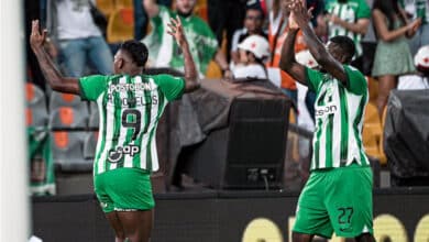 Alfredo Morelos en la Liga BetPlay con Atlético Nacional 2024. El delantero será titular en el partido Atlético Nacional vs. América en Orlando