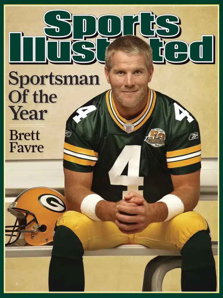 La prestigiosa revista Sport Illustrated consideró a Brett Favre como el hombre del año. 