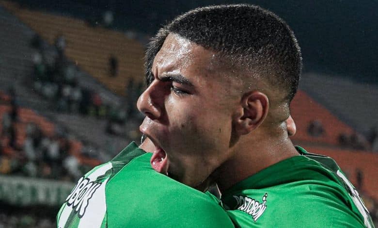 Emilio Aristizábal con Atlético Nacional en la Liga BetPlay 2024