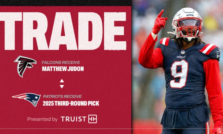 Matthew Judon se fue de los Patriots y jugará en los Falcons.