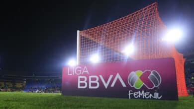 Letrero de la Liga MX Femenil en la final Tigres vs América del Apertura 2023.