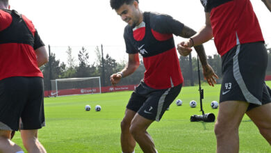 Luis Díaz entrenamiento Liverpool