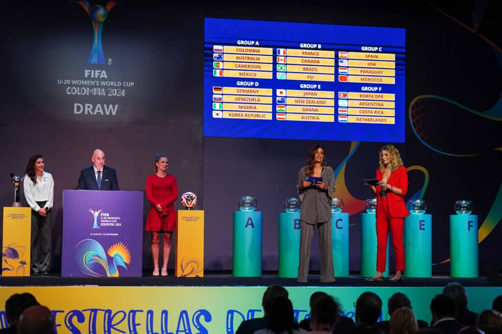 Sorteo de la fase de grupos del Mundial Femenil FIFA Sub-20 Colombia 2024. Camerún vs México