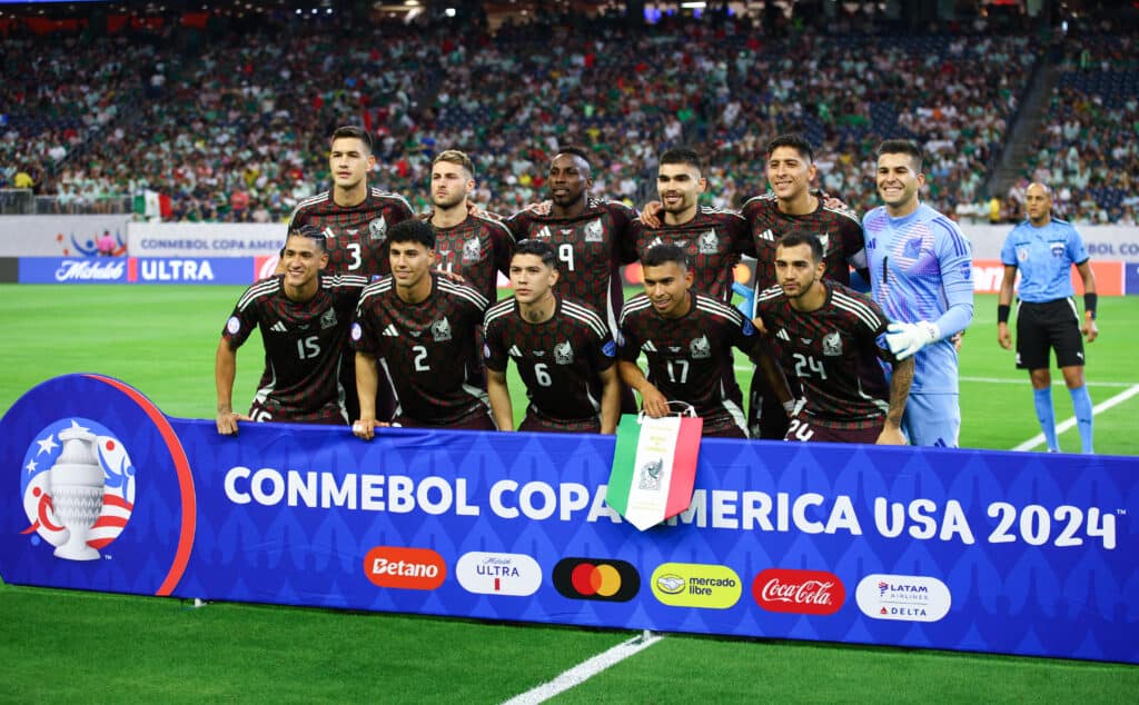 Jugadores de la Selección de México previo al juego vs Jamaica de la CONMEBOL Copa América 2024