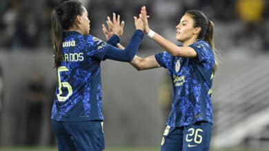 Sarah Luebbert y Karol Bernal en la Liga MX Femenil.