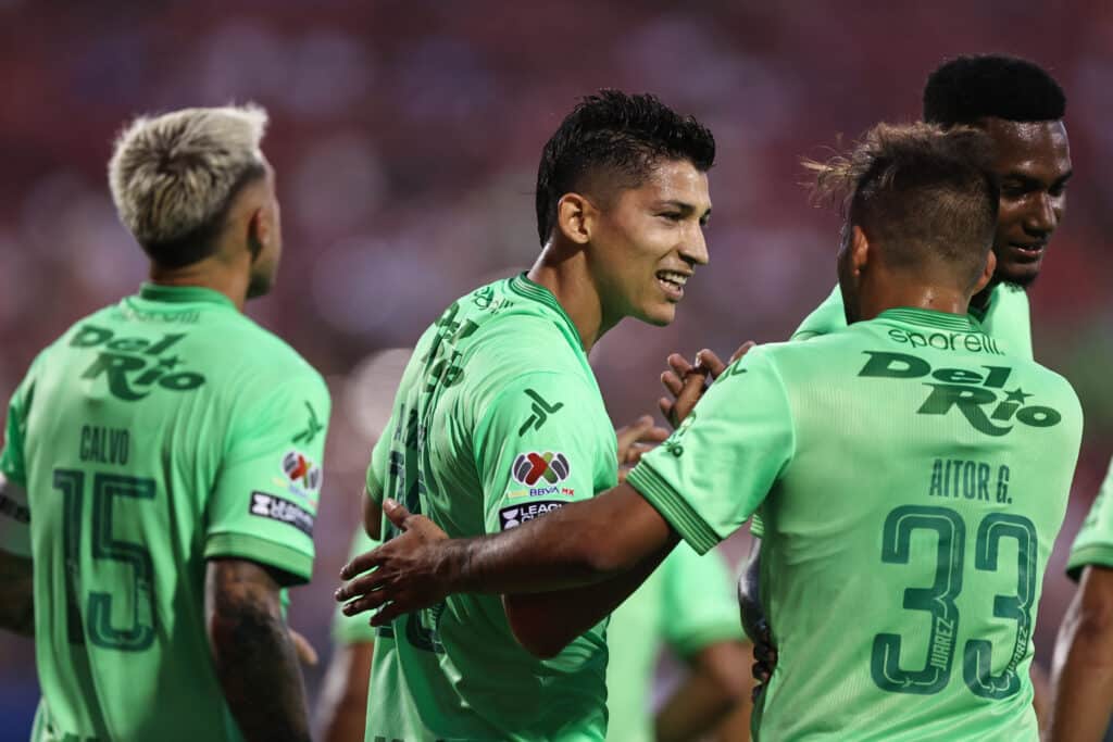 Angel Zaldivar del FC Juárez su gol vs FC Dallas en la Leagues Cup 2024. St. Louis vs FC Juárez Juárez vs Colorado Rapids