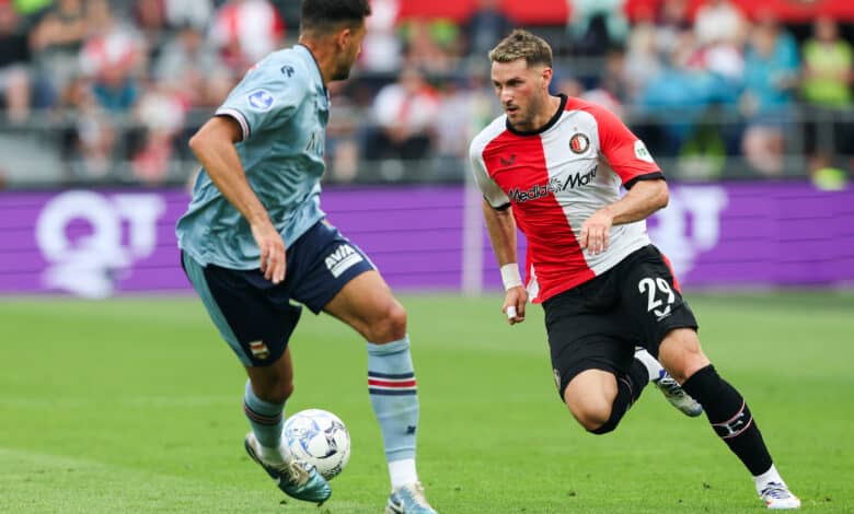 Santiago Gimenez Amine Lachkar en el partido Feyenoord vs Willem II de la Eredivisie 2024-25. PEC Zwolle vs Feyenoord EA FC