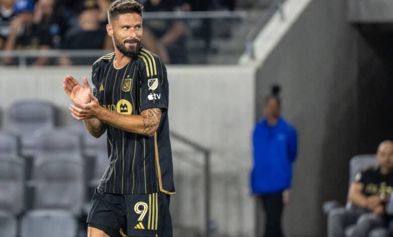 Olivier Giroud en el juego de la Leagues Cup 2024 Los Ángels vs San Jose Earthquakes. Los Ángeles vs Colorado Rapids