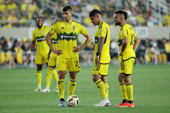 Cucho Hernández, Yevhen Cheberko y Diego Rossi en el Columbus Crew vs Sporting Kansas City de la MLS 2024. Inter Miami