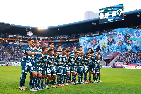 Jugadores del Pachuca antes del partido vs Monterrey en el Apertura 2024 de la Liga MX. Pachuca vs Toronto Tigres vs Pachuca