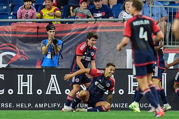 Giacomo Vrioni celebra su gol en el juego Orlando City vs New England Revolution en la MLS 2024. Tigres