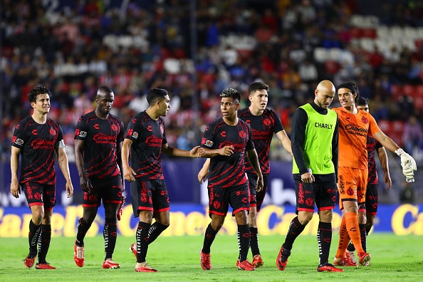 Jugadores de Tijuana durante el juego contra Atlético San Luis en el Apertura 2024 de la Liga MX. Vancouver vs Tijuana