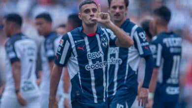 Germán Berterame con Rayados de Monterrey.