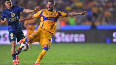 Andre-Pierre Gignac en el juego de Tigres vs América en el Apertura 2024 de la Liga MX. Tigres UANL vs New York City