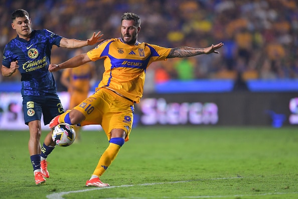 Andre-Pierre Gignac en el juego de Tigres vs América en el Apertura 2024 de la Liga MX