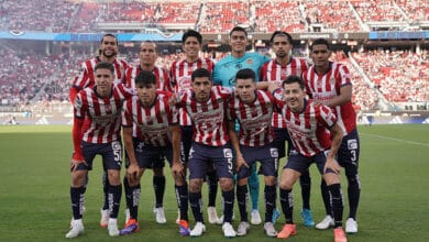 Jugadores de Chivas antes del partido vs San José Earthquakes en la Leagues Cup 2024. Liga MX Tabla General Tigres vs Chivas Concachampions Chivas vs Juárez