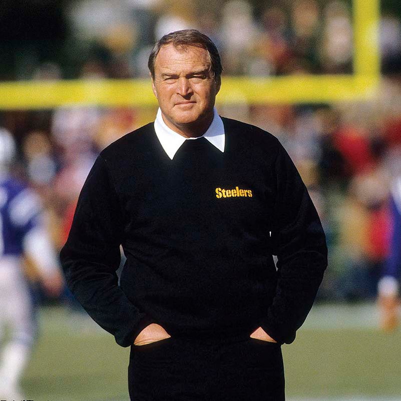 Chuck Noll, el entrenador más influyente en la historia de los Pittsburgh Steelers.