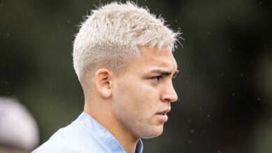 Anderson Duarte entrenando con la Selección de Uruguay Sub 23 en Montevideo, Uruguay.