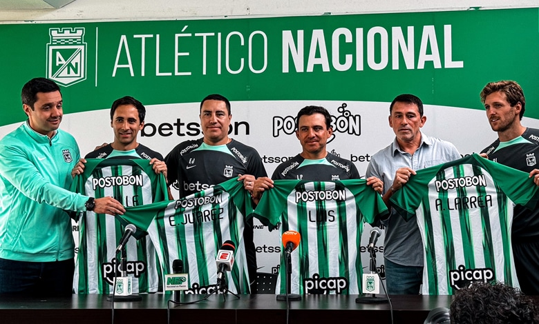 Cuerpo técnico Atlético Nacional 2024 encabezado por Efraín Juárez