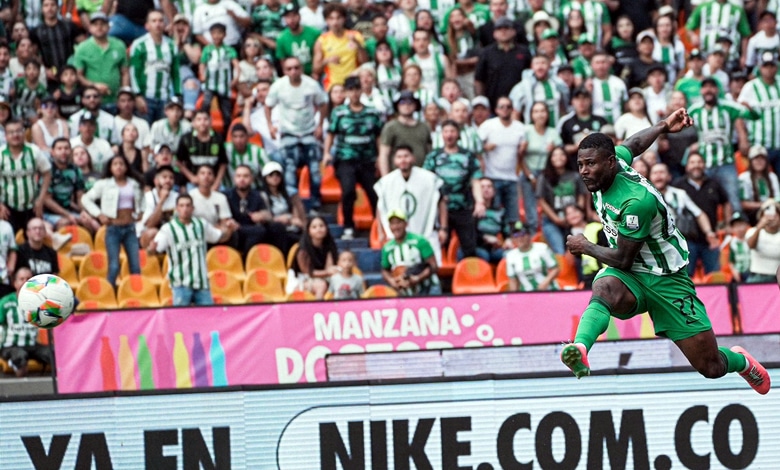 Dairon Asprilla con Atlético Nacional en la Liga BetPlay 2024