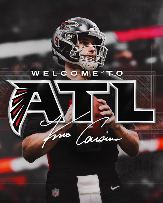 Kirk Cousins llegó como agente libre a los Atlanta Falcons y se consolidó como uno de los mejores traspasos de la NFL en esta temporada. (@falcons)