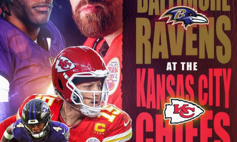 Kansas City Chiefs vs Baltimore Ravens será el partido inaugural de la NFL.