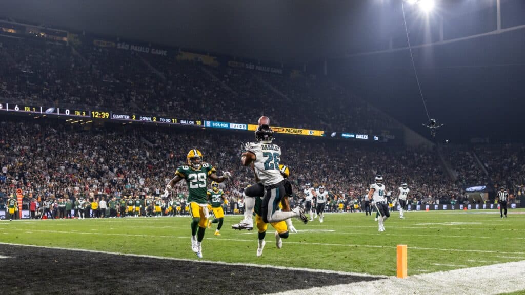 Eagles se llevó el triunfo en el histórico partido en Brasil de la NFL ante los Packers. (@eagles)