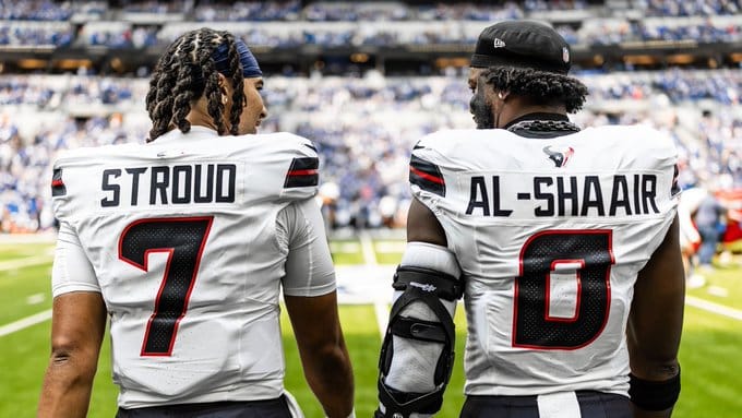 Stroud y Al Shaair, dos claves que estarán presentes en Chicago Bears vs Houston Texans. (@texans)