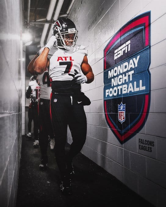 Bijan Robinson, una de las figuras que estará presente en el encuentro de Philadelphia Eagles vs Atlanta Falcons.