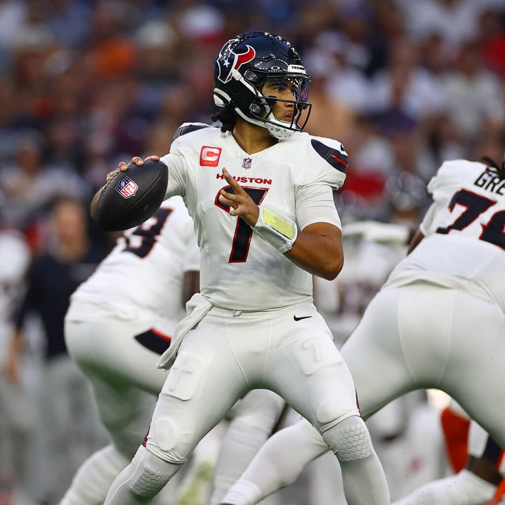 C.J. Stroud, una de las figuras que estará en Houston Texans vs Minnesota Vikings por la Semana 3 de la NFL.