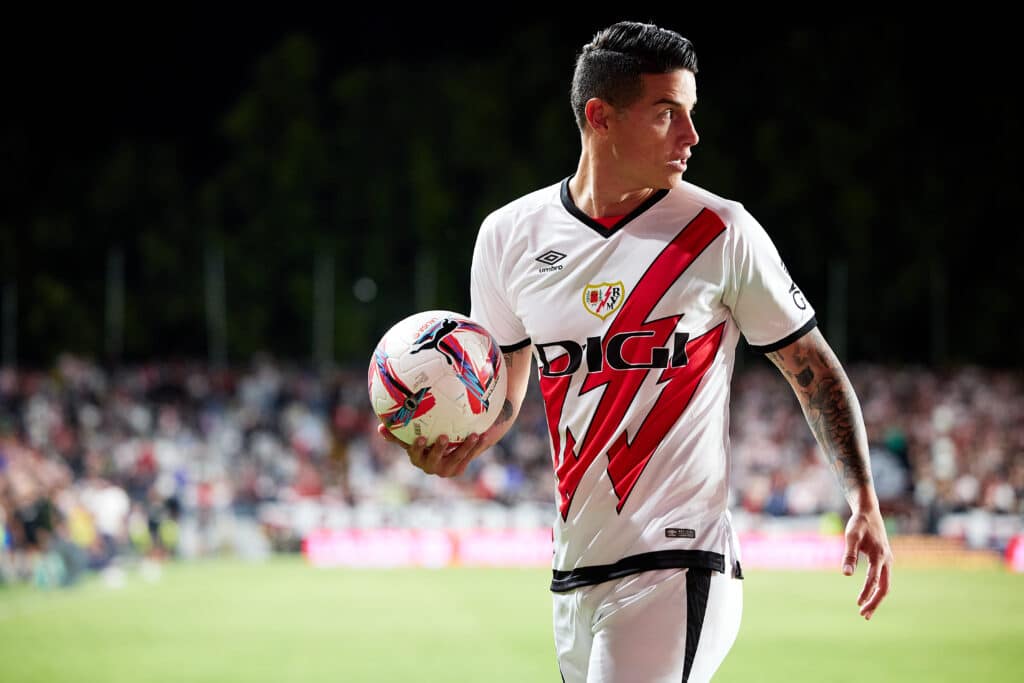 Bolivia vs Colombia: James Rodríguez viene de ser figura en los últimos partidos del Rayo Vallecano, por lo que llega en un gran nivel. (Foto. Getty Images)