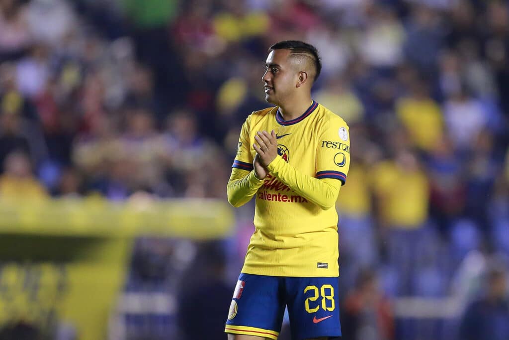 Erick Sánchez en el partido frente al Atlas de Guadalajara.