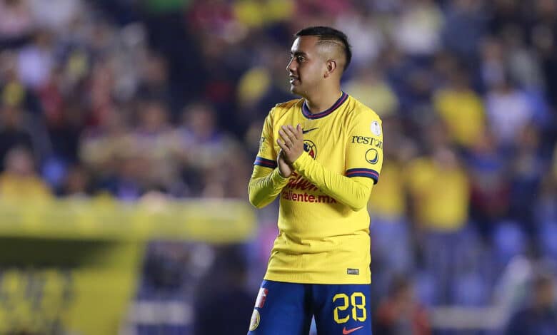 Erick Sánchez en el partido frente al Atlas de Guadalajara.