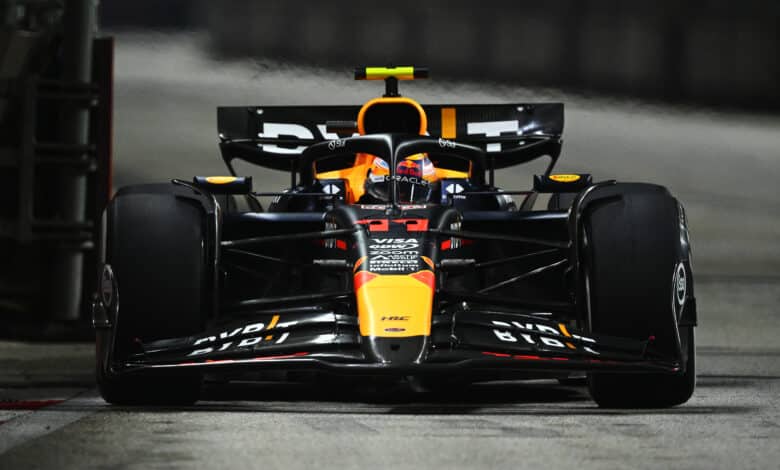 Checo Pérez arrancó en la séptima fila de la parrilla en el GP del Singapur.