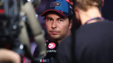 Checo Pérez al terminar su participación en el GP de Singapur.