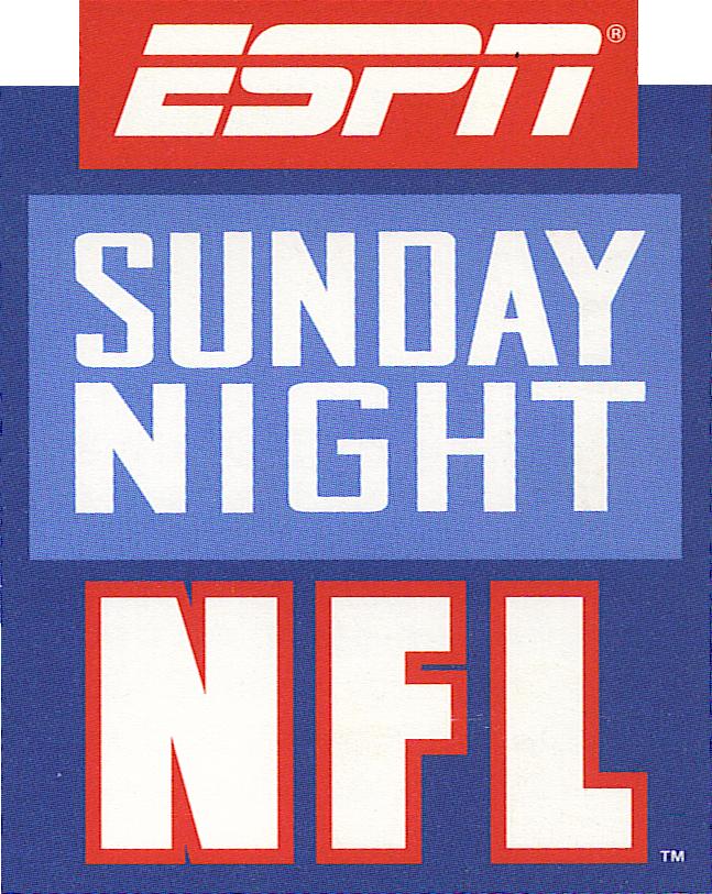 Así era el logo con el cual la cadena ESPN comenzó con el Sunday Night Football de la NFL.