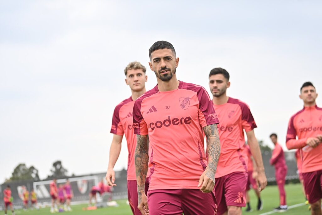 Entrenamiento en la previa de River vs. Colo Colo