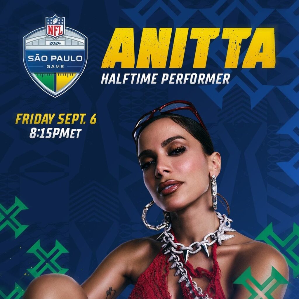 Anitta será la artista del show de medio tiempo en Philadelphia Eagles vs Green Bay Packers