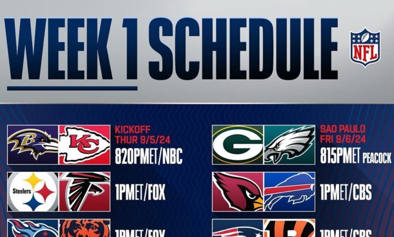 ¡La Semana 1 de la NFL comenzará con todo!