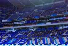 Estadio Cuauhtémoc, en Puebla, México. Semi vació en el partido entre el equipo local, Puebla, ante FC Juárez por Liga MX Apertura 2024