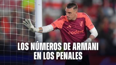 Los números de Franco Armani en las definiciones por penales