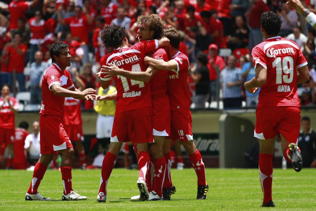 El equipo del Toluca en el Bicentenario del 2010.