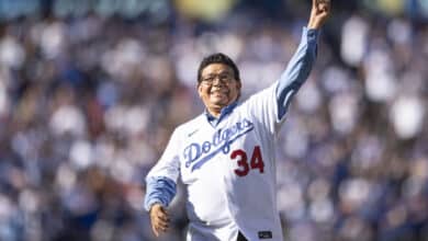 Fernándo Valenzuela, el legendario pitcher mexicano de los LA Dodgers.