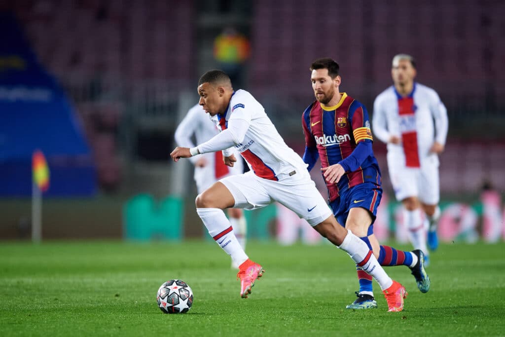 Kylian Mbappé PSG Barcelona Champions League