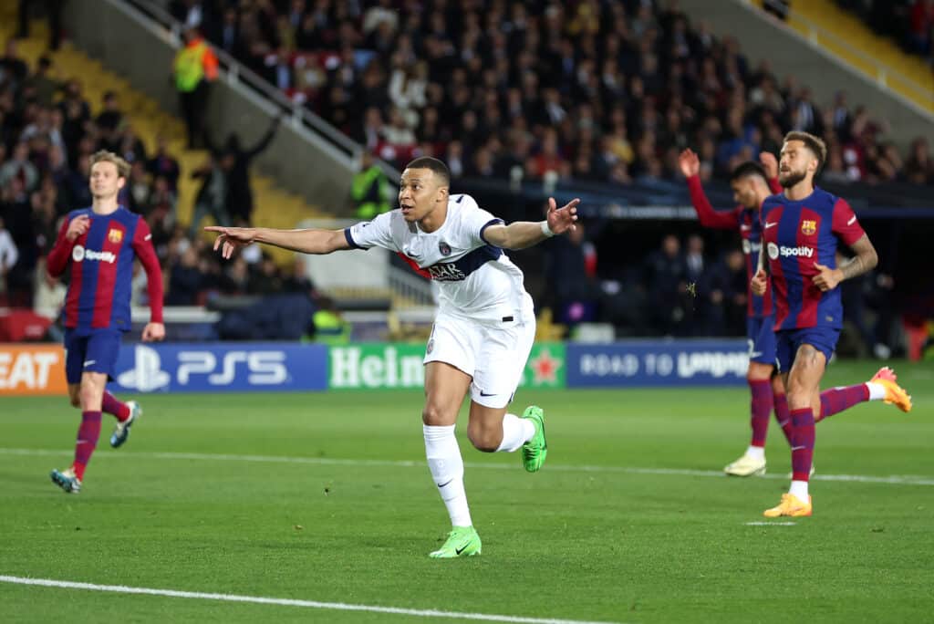 Kylian Mbappé PSG Barcelona Champions League