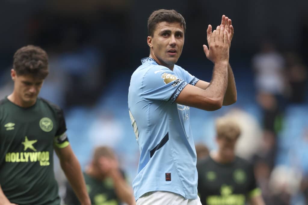 Brighton vs Manchester City: "la baja de Rodri está afectando a los ciudadanos", así lo afirman diversos reportes en Inglaterra(Photo by Neal Simpson/Sportsphoto/Allstar via Getty Images)