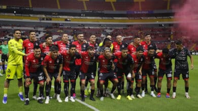 El equipo del Atlas en el Estadio Jalisco.