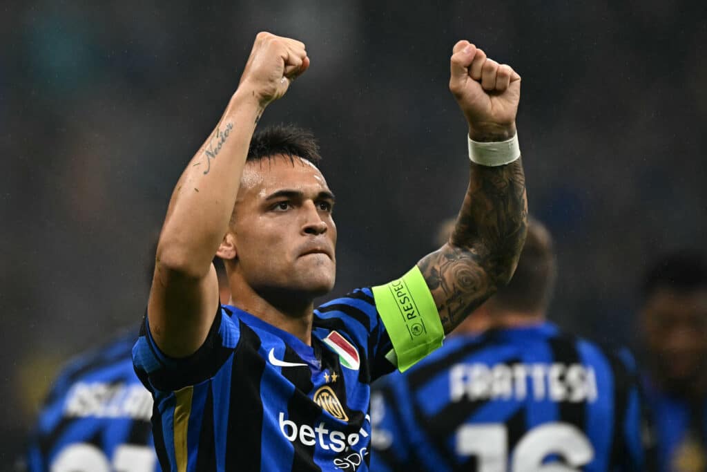 Inter vs Juventus: la jornada pasada ante Roma, Lautaro Martínez marcó un agonico gol del triunfo. (Photo by Gabriel BOUYS / AFP) (Photo by GABRIEL BOUYS/AFP via Getty Images)